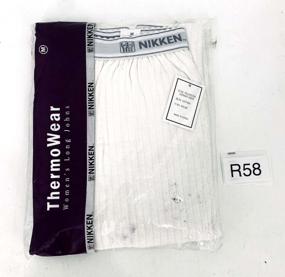 Vintage 1998 Nikken Women's Long Johns ThermoWear Bottoms White Medium Deadstock